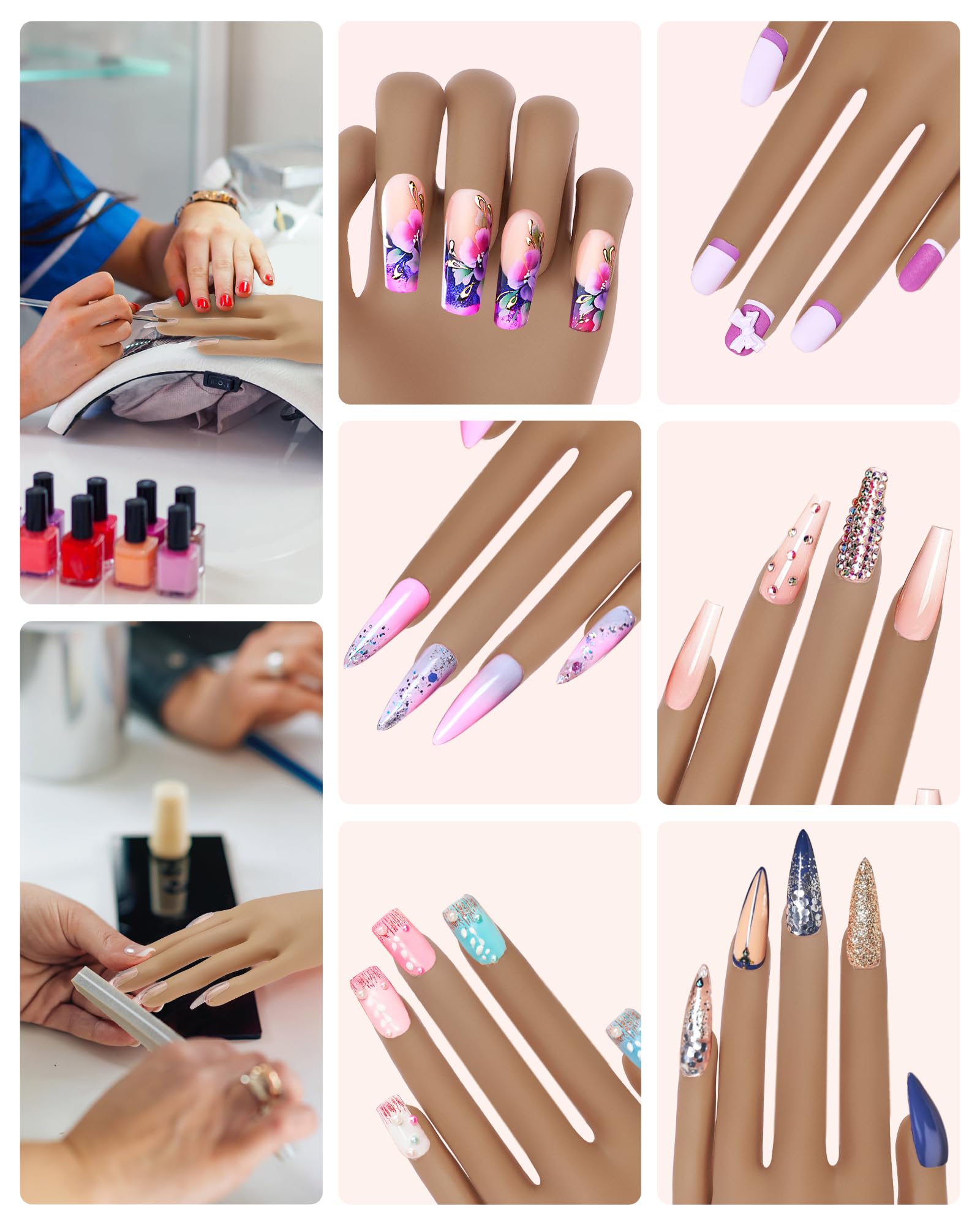 Difenni gift-ready nail practice hand perfect for hobbyists and students