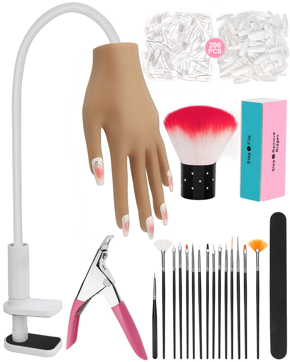 Difenni practice hand silicone with realistic look for safe nail practice sessions
