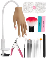 Difenni practice hand silicone with realistic look for safe nail practice sessions