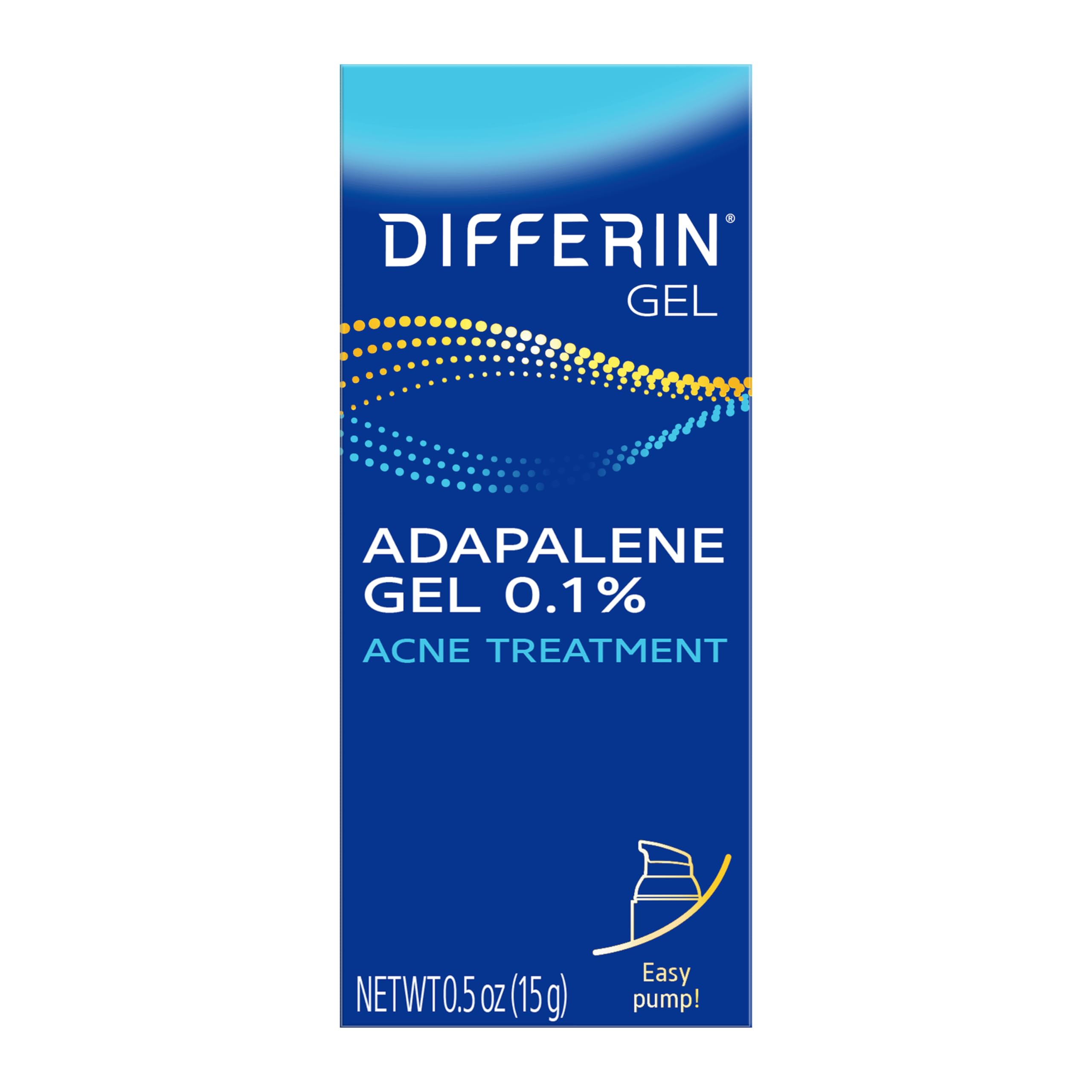 Differin Acne Gel pump shown for easy, targeted acne care