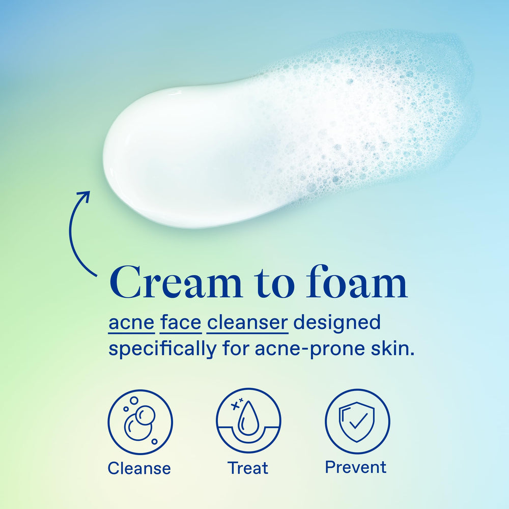 Differin applied to face demonstrating targeted acne-cleansing benefit