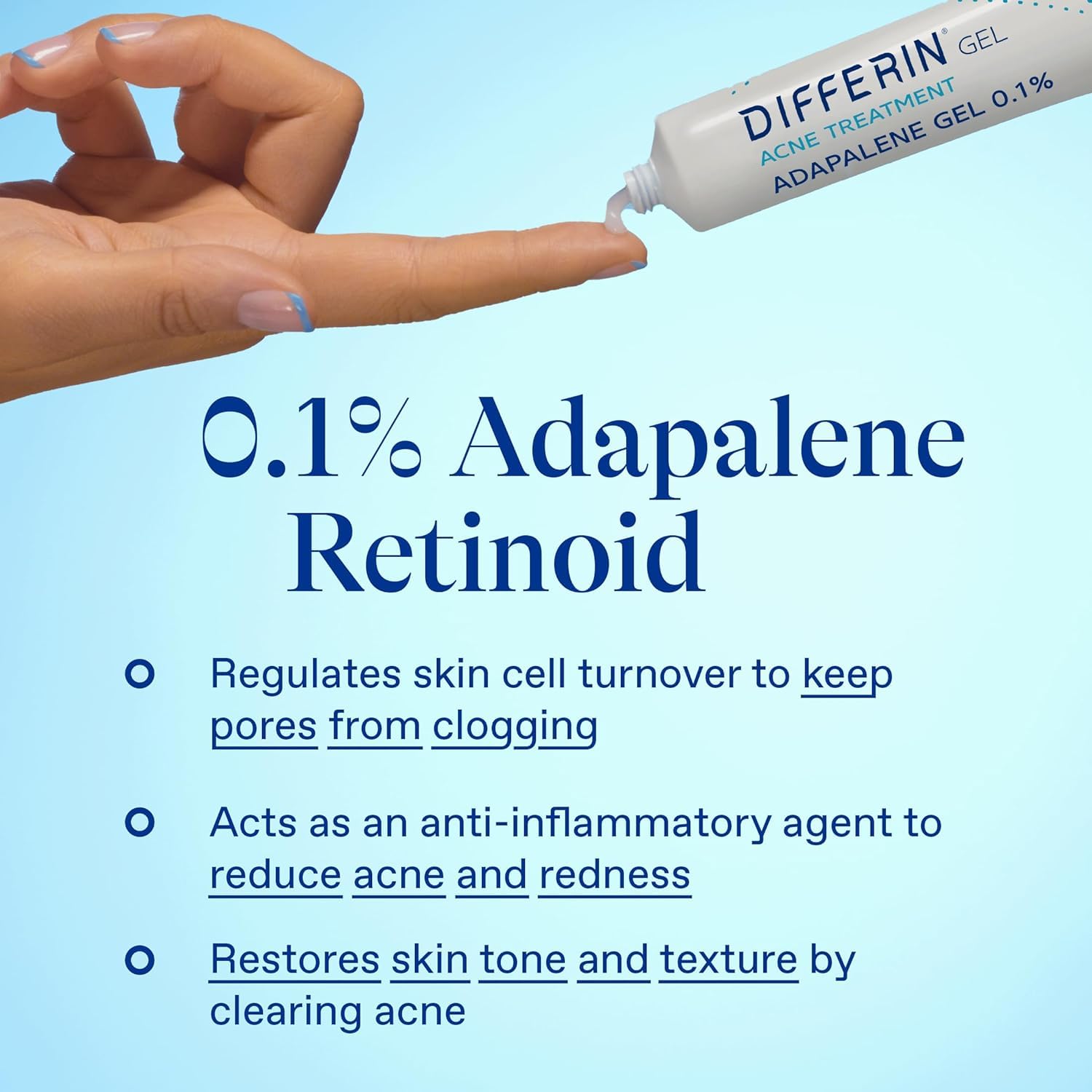 Differin in a bathroom routine lifestyle shot showing brand and daily regimen compatibility