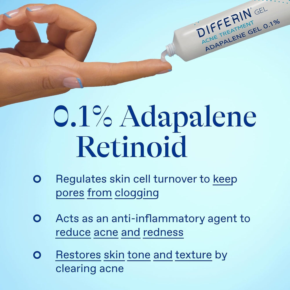 Differin in a bathroom routine lifestyle shot showing brand and daily regimen compatibility
