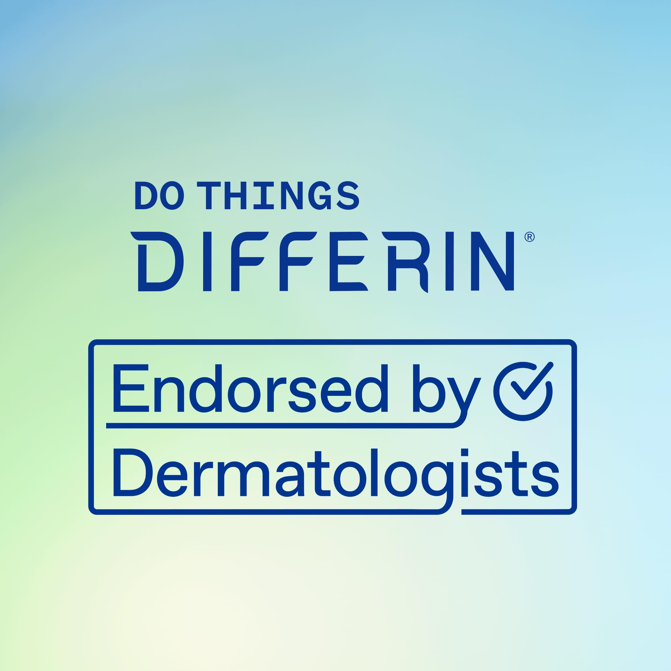 Differin before and after visual illustrating clearer-looking skin effect