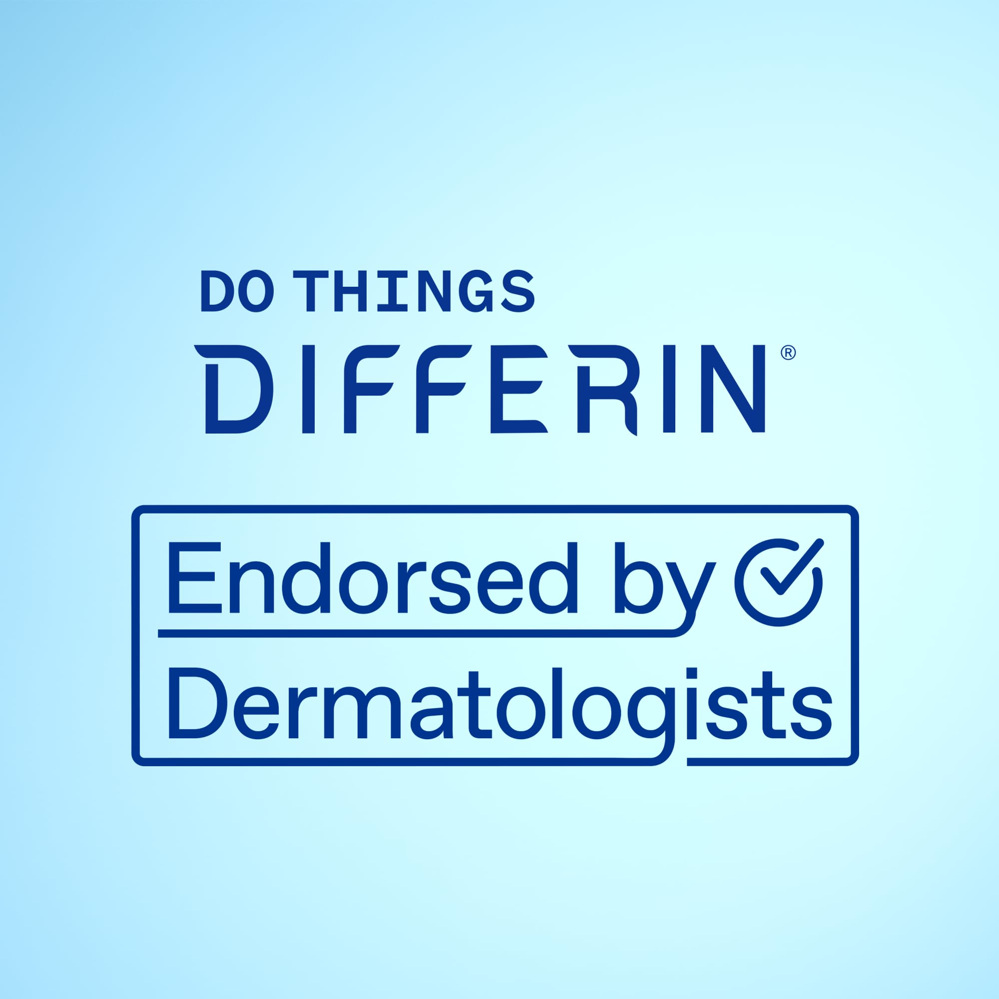 Differin illustrative before and after diagram showing reduced blemish counts