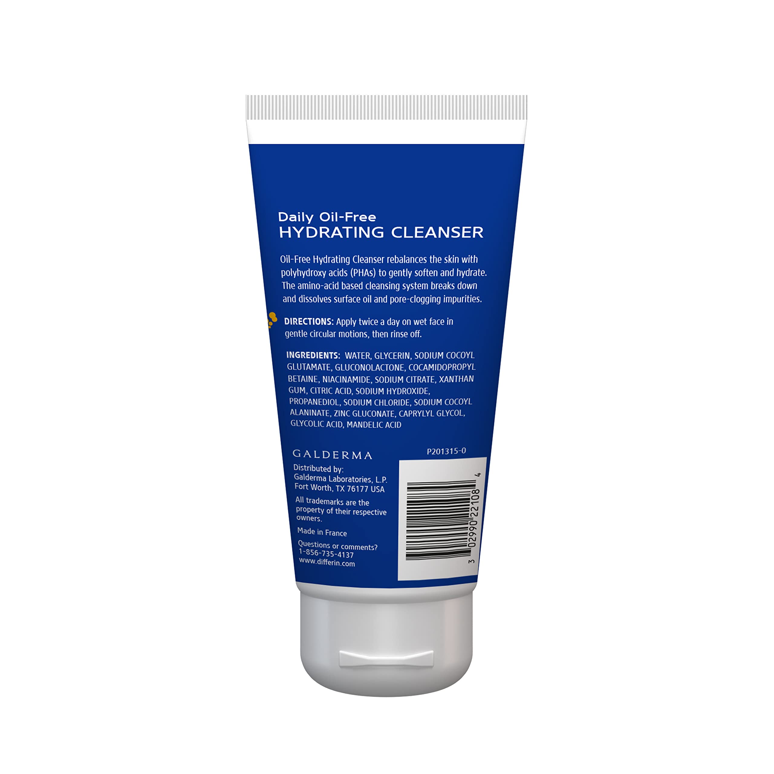 Differin bottle beside hand for size comparison and travel-friendly benefit