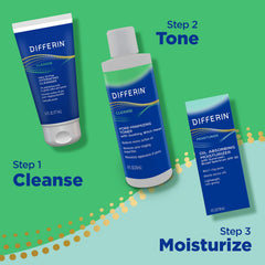 Differin close-up label highlighting 5% PHAs and ingredient clarity benefit