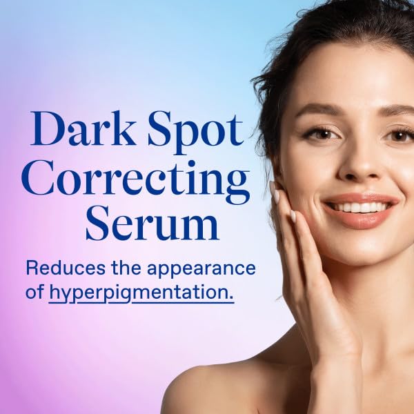Differin Dark Spot Serum close-up label highlights 4% niacinamide benefit.