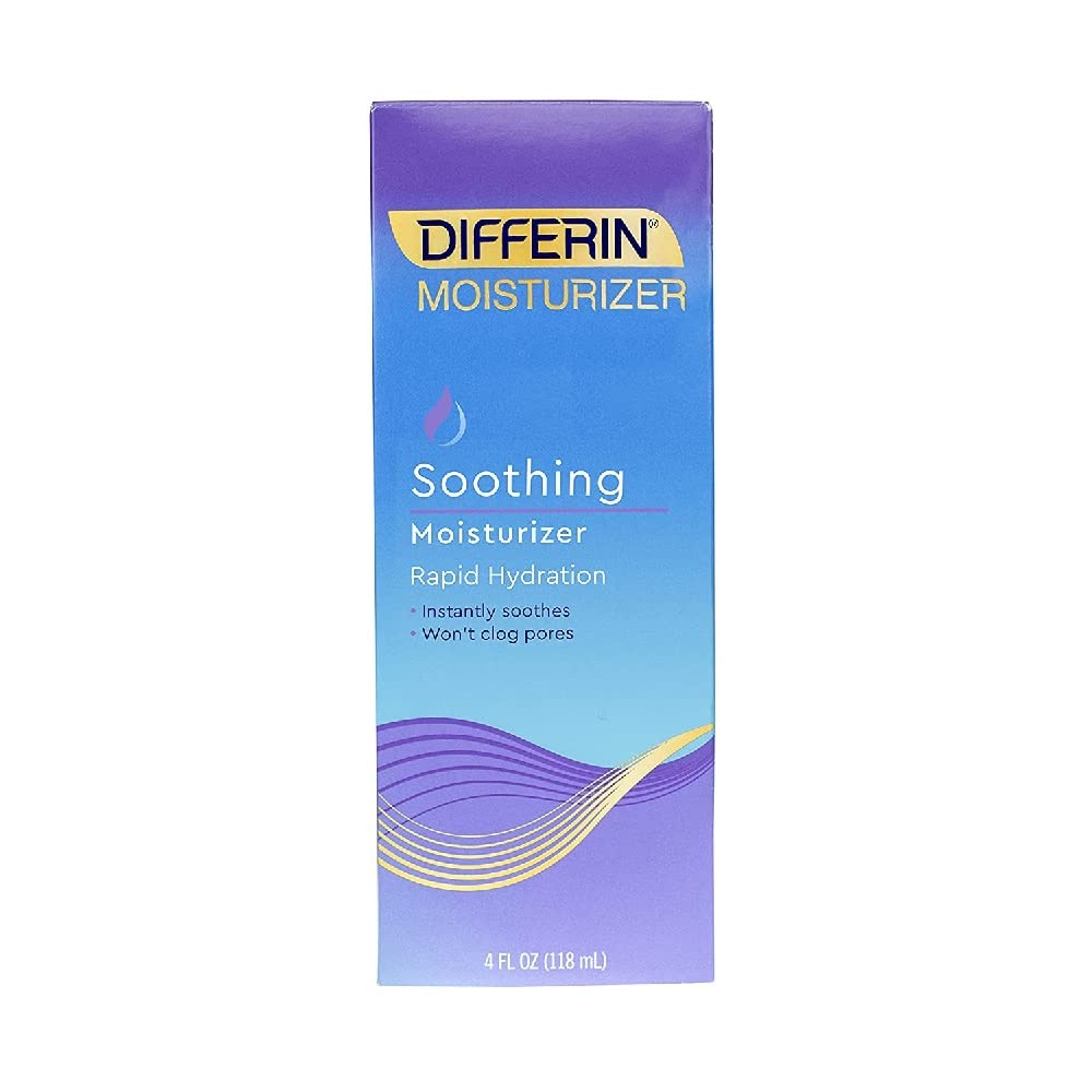 Differin front packaging 4 oz showing clear label and calm benefit