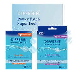 Differin front packaging showing complete acne kit and benefits