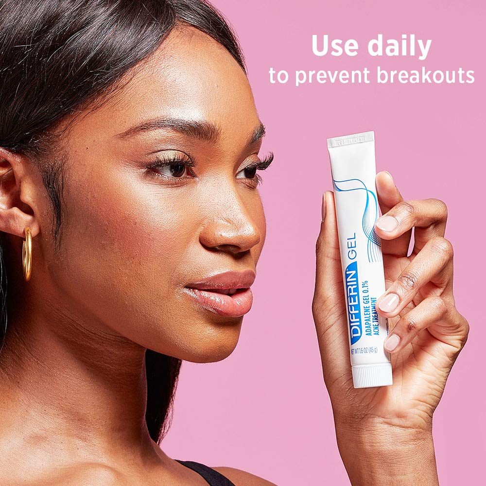 Differin gel clinical results graph illustrates potential acne improvement.