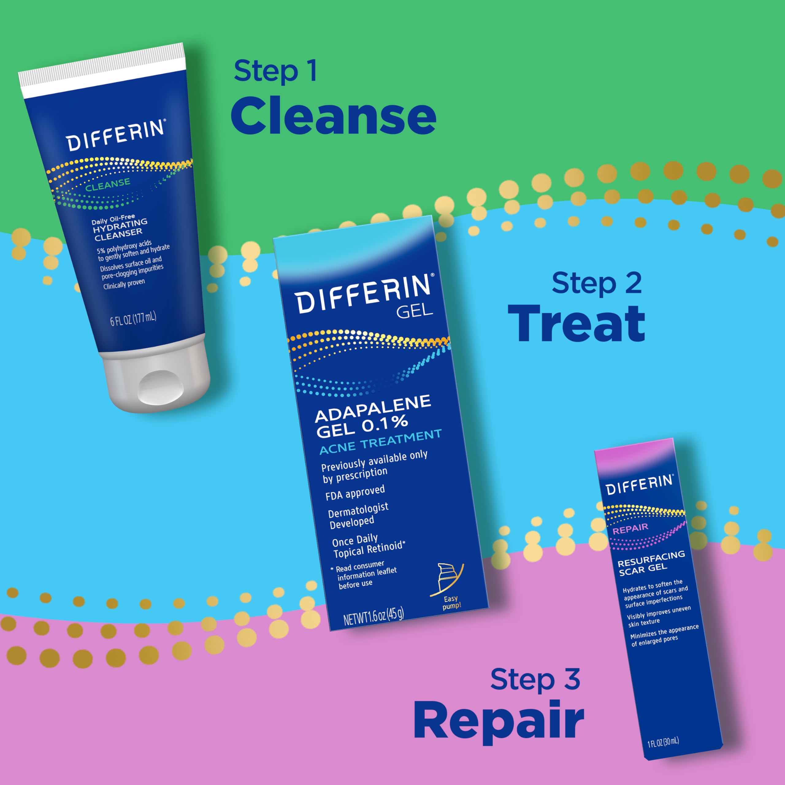 Differin 1 oz tube beside a coin for size comparison and travel-friendly convenience