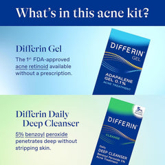 Differin gel tube close-up highlighting adapalene 0.1% and application detail