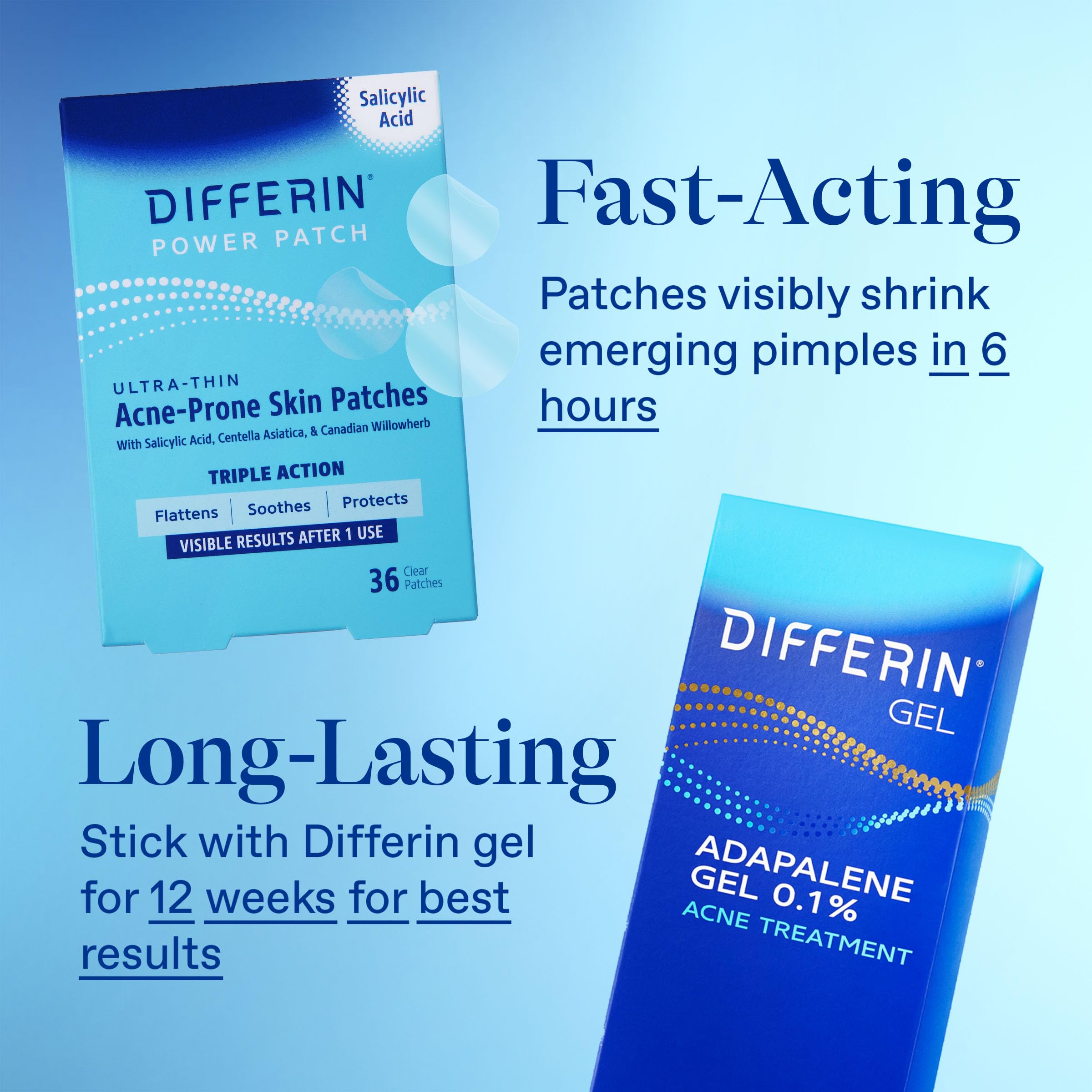 Differin product label and ingredients view showing clear formulation info