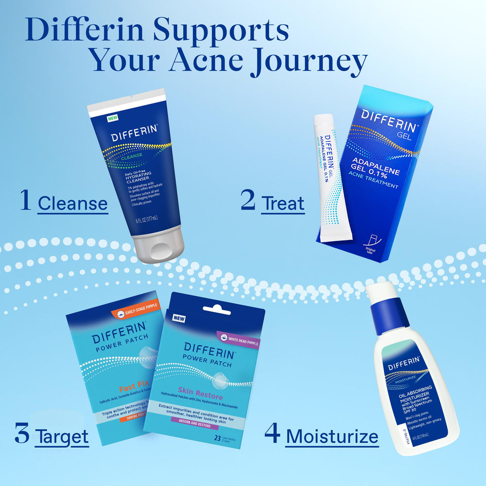 Differin in a nighttime routine supporting healing while you sleep