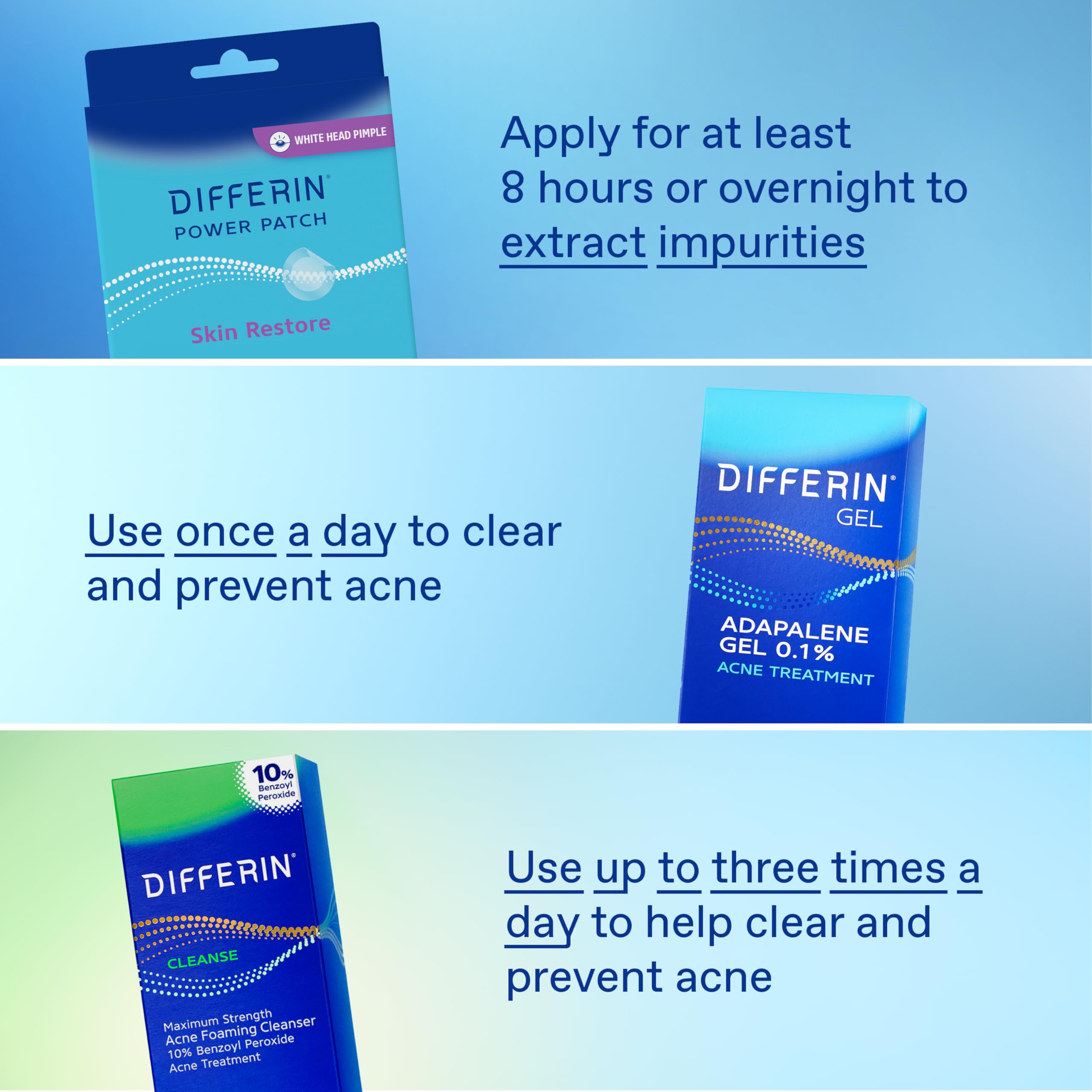 Differin used patch with visible saturation showing impurity extraction benefit