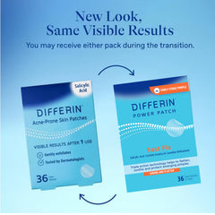 Differin clear patch sheet close-up highlighting ultra-thin peel-and-apply convenience