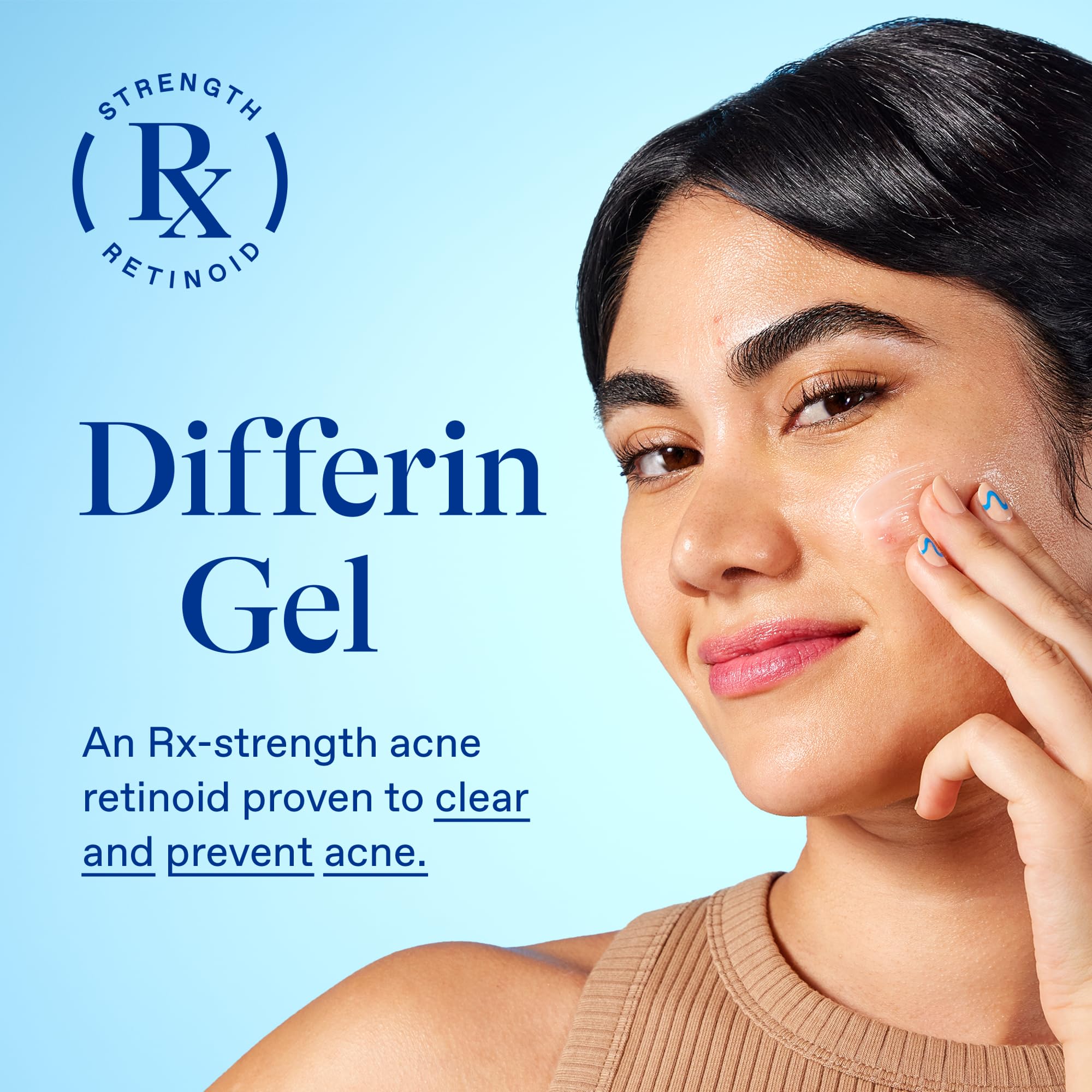 Differin gel texture closeup showing lightweight formula for quick pore delivery