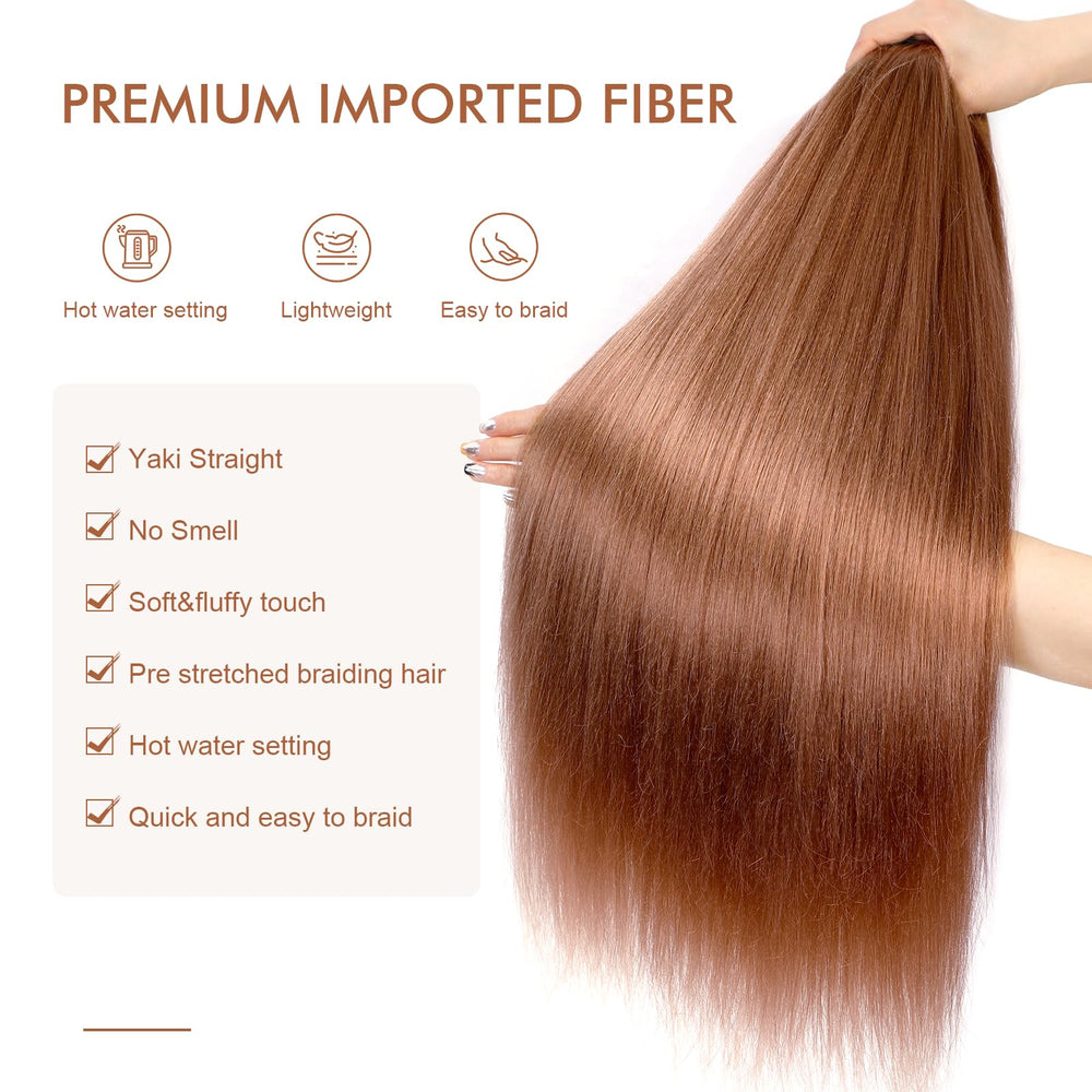 DIFUNEE lightweight braiding hair 24in reduces tension during long wear sessions