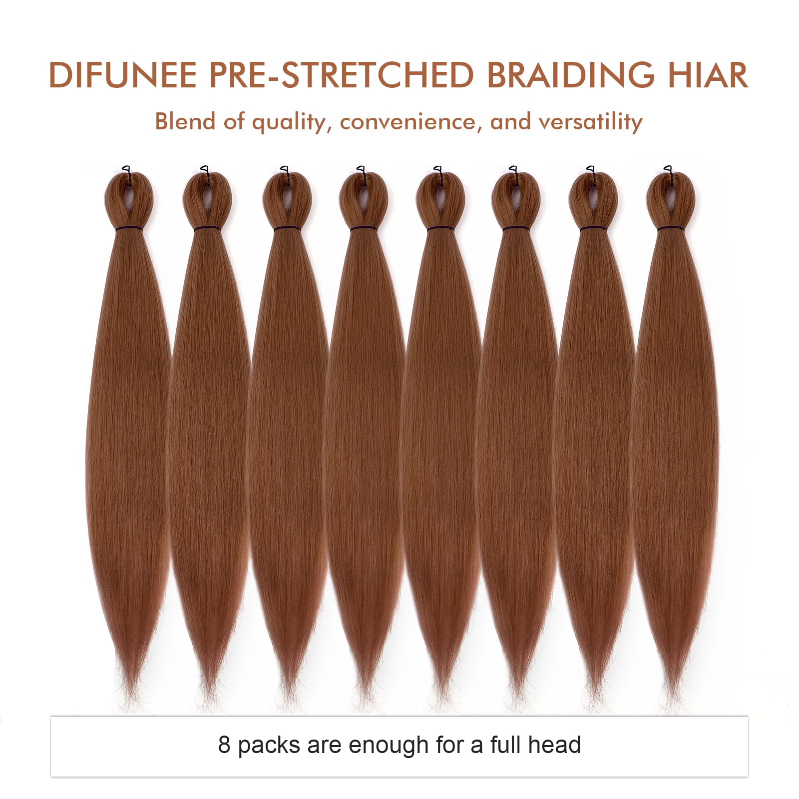 DIFUNEE pre-stretched hair includes random gifts for full hairstyles