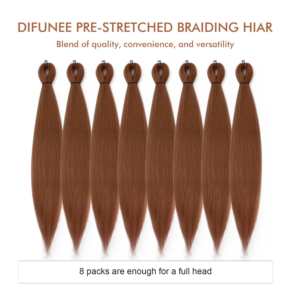 DIFUNEE pre-stretched hair includes random gifts for full hairstyles