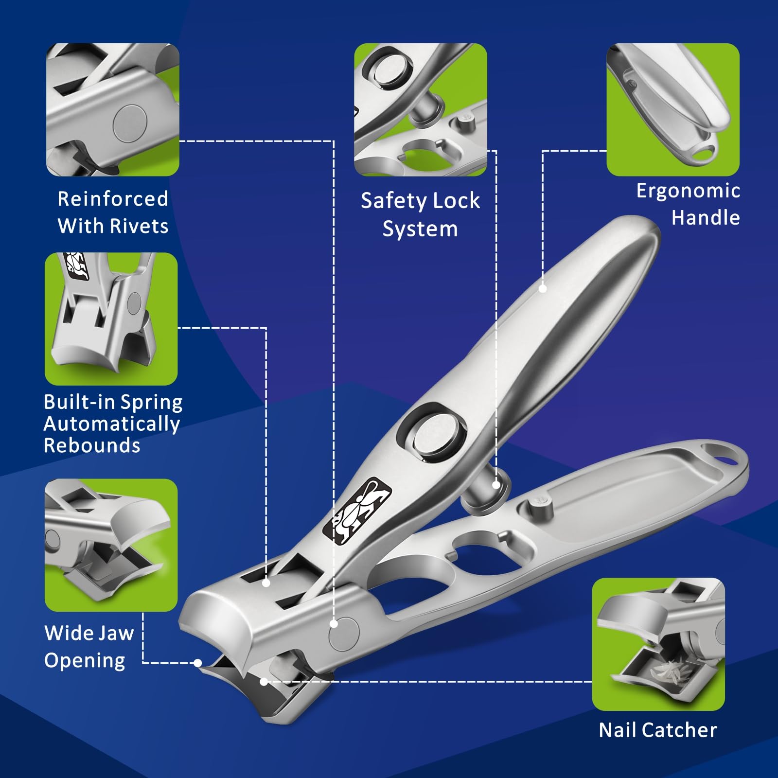 DIGNITY nail catcher shown to keep nails contained and surfaces clean.