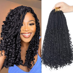 Diha Goddess Bohemian Box Braids 14in closeup texture for natural-looking style