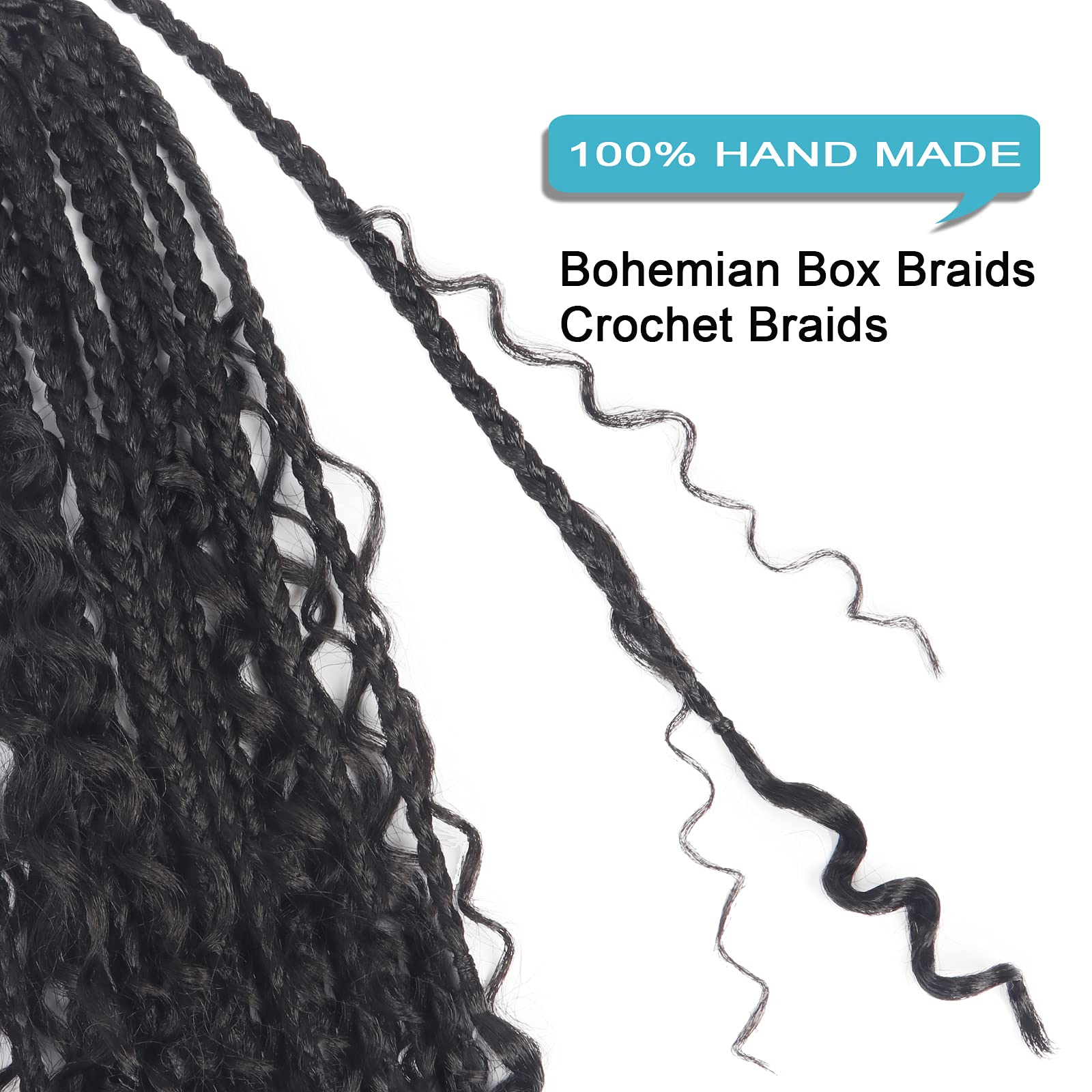 Diha Goddess Bohemian Box Braids curly-ends detail adds texture and movement