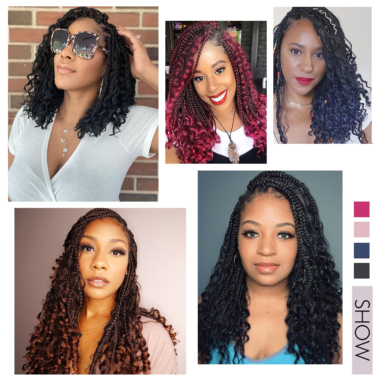 Diha Goddess Bohemian Box Braids easy-to-care fibers support everyday wear