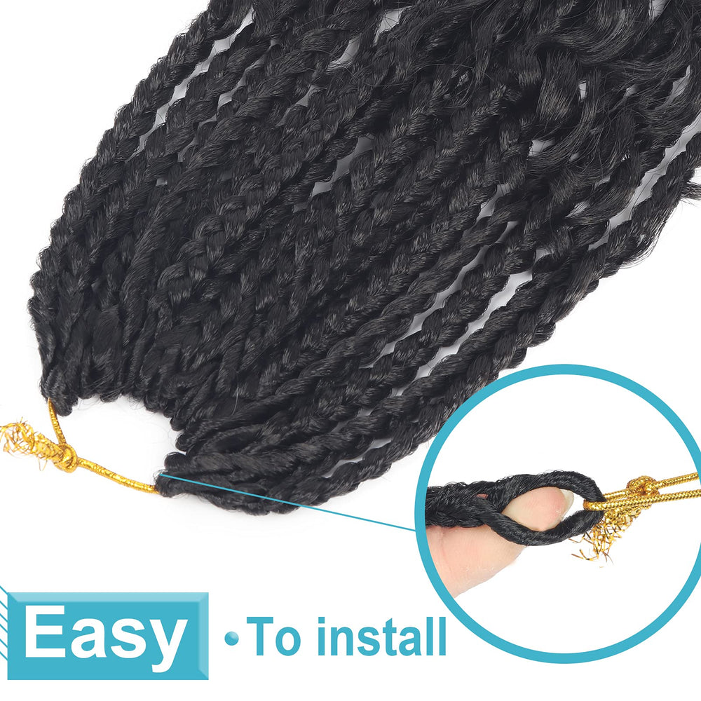 Diha Goddess Bohemian Box Braids pre-looped design enables easy installation