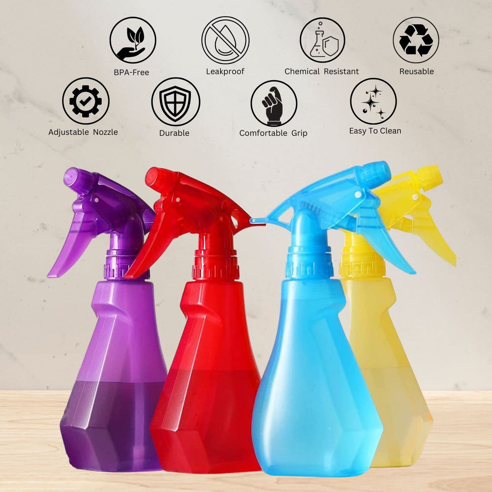 DilaBee adjustable-nozzle spray bottle offers mist or stream for precise application on hair, plants, or surfaces.