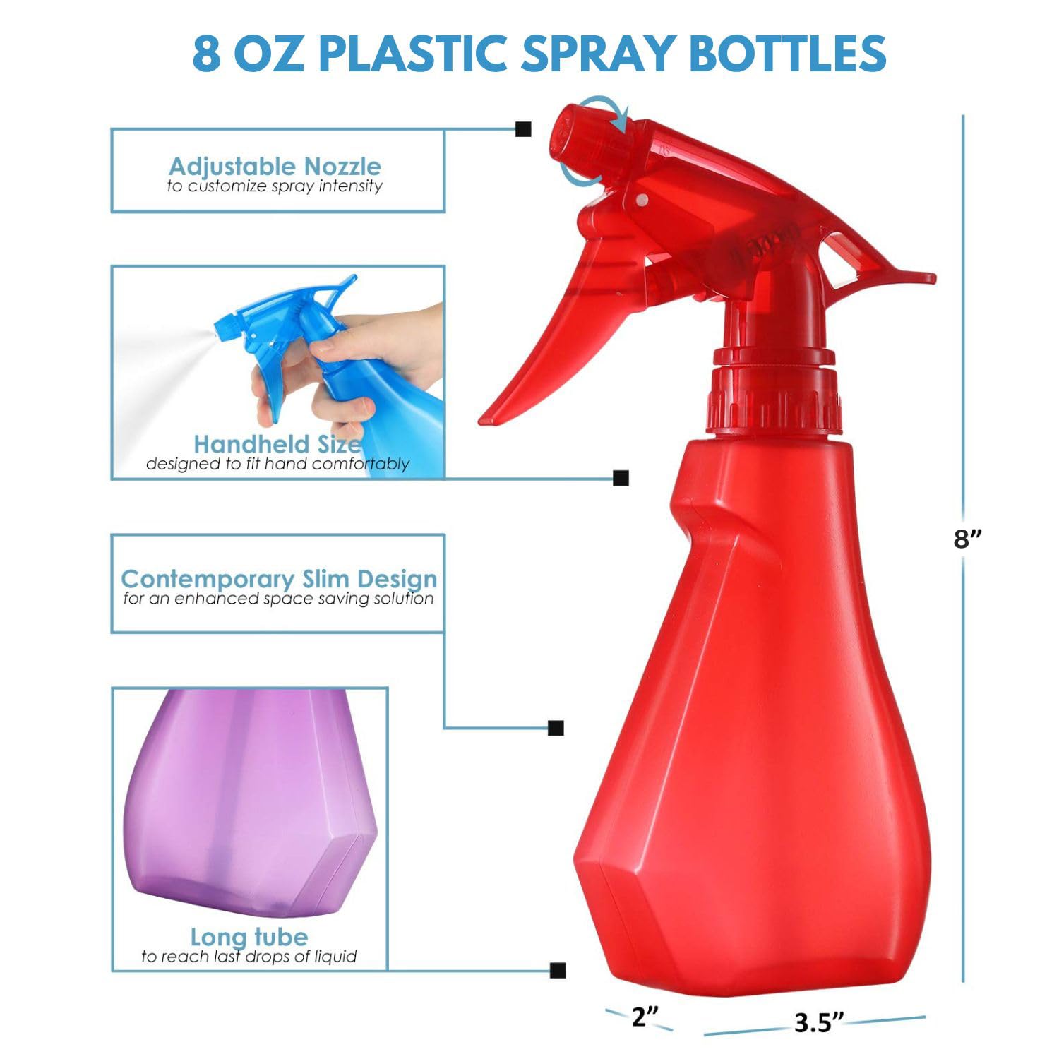 DilaBee BPA-free PET plastic bottles highlight safe, durable spray options for daily tasks.