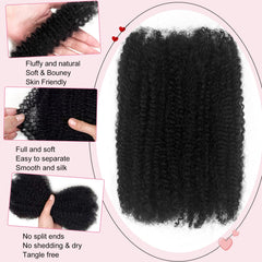 Dilekay Afro Kinkys bulk hair close-up reveals natural curl texture and softness.