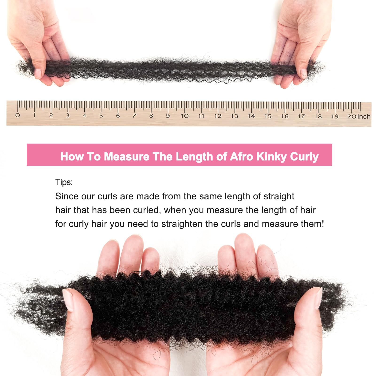 Dilekay Afro Kinkys bulk hair lengths range from 14 to 24 inches for versatility.