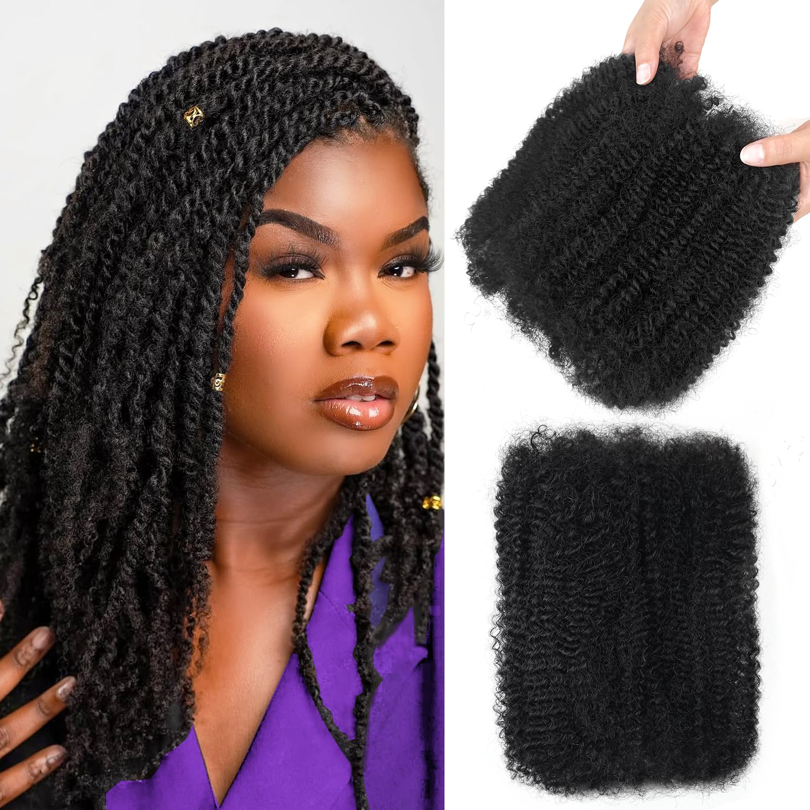 Dilekay Afro Kinkys bulk hair packaging ready for quick styling prep.
