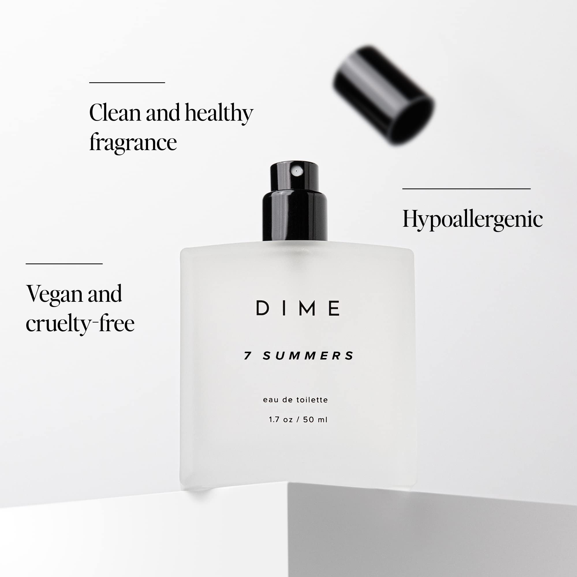 DIME 7 Summers application image demonstrates easy spray for smooth scent.