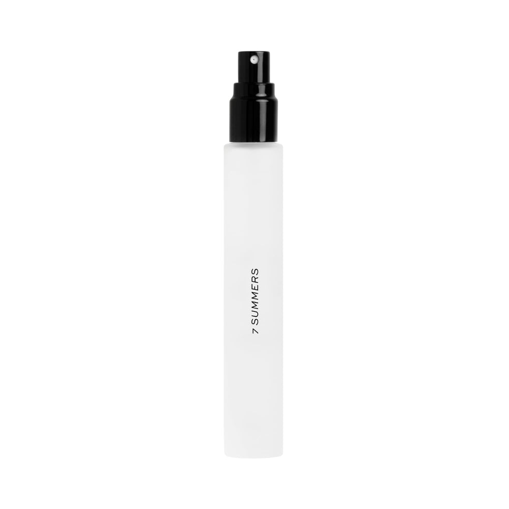 DIME 7 Summers travel spray front view, portable fragrance for on-the-go daily wear.