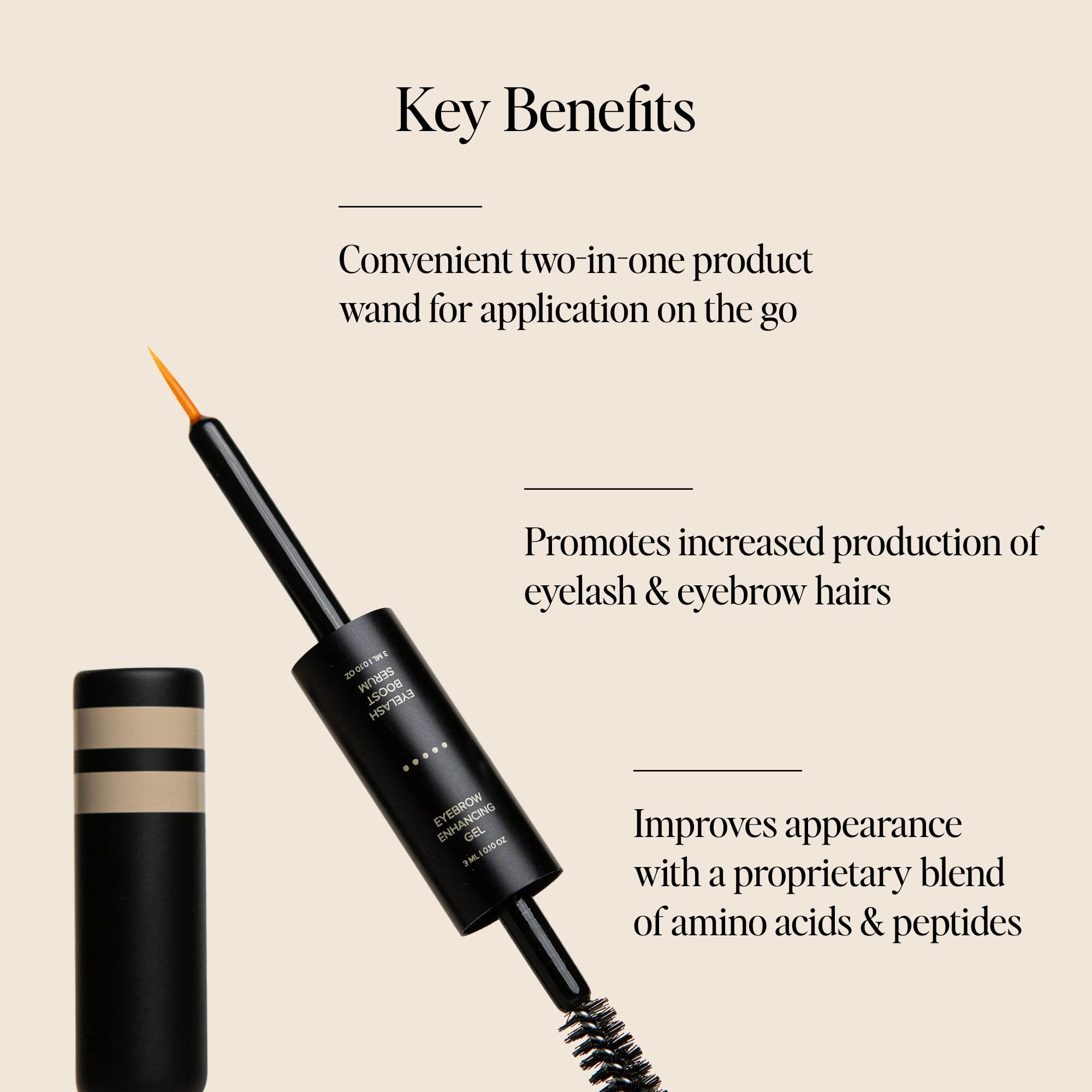 DIME Beauty Boost Duo lash serum bottle close-up shows gentle daily conditioning