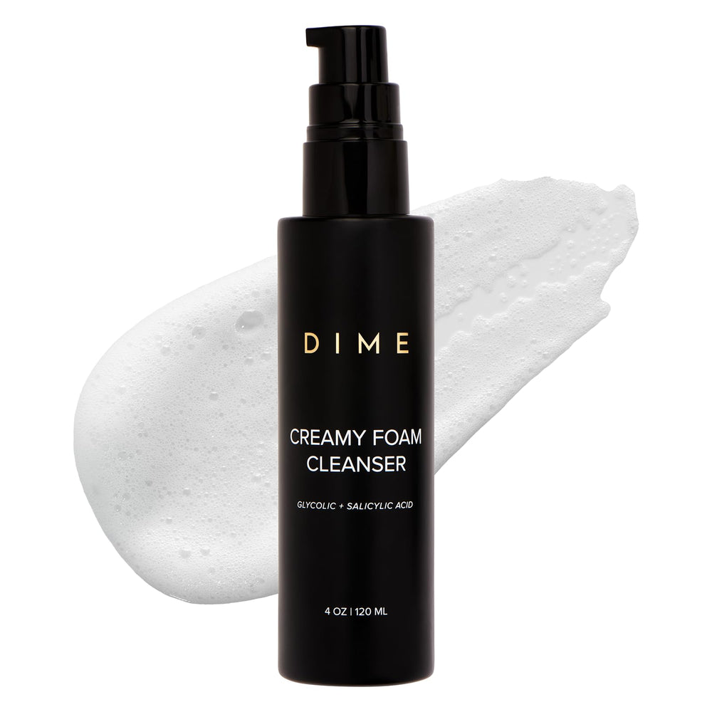 DIME Beauty Creamy Foam Cleanser bottle for daily oily-skin cleansing