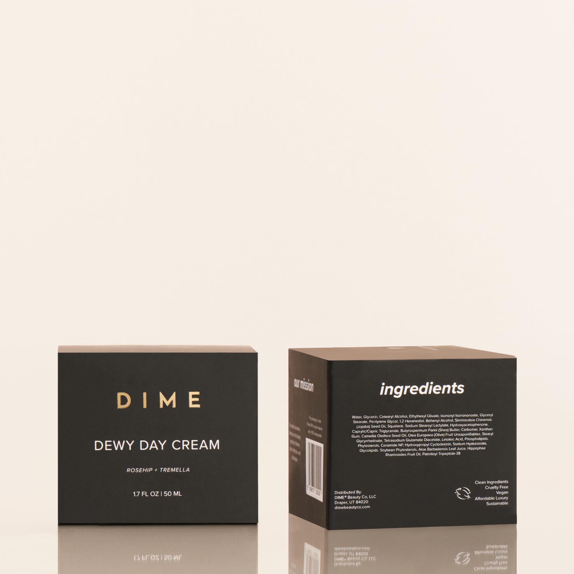 DIME Beauty Dewy Day Cream close-up after cleansing for morning use.