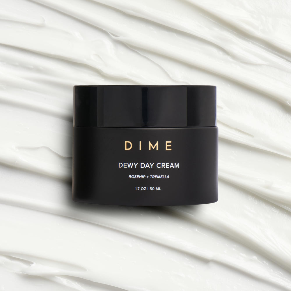 DIME Beauty Dewy Day Cream application in routine optimizes product layering.