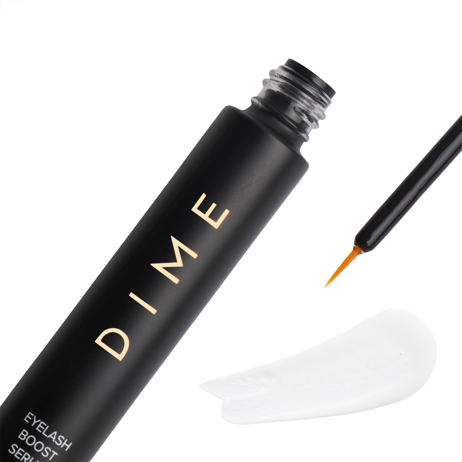 DIME Beauty Eyelash Boost Serum in use—base of lashes for daily nourishment