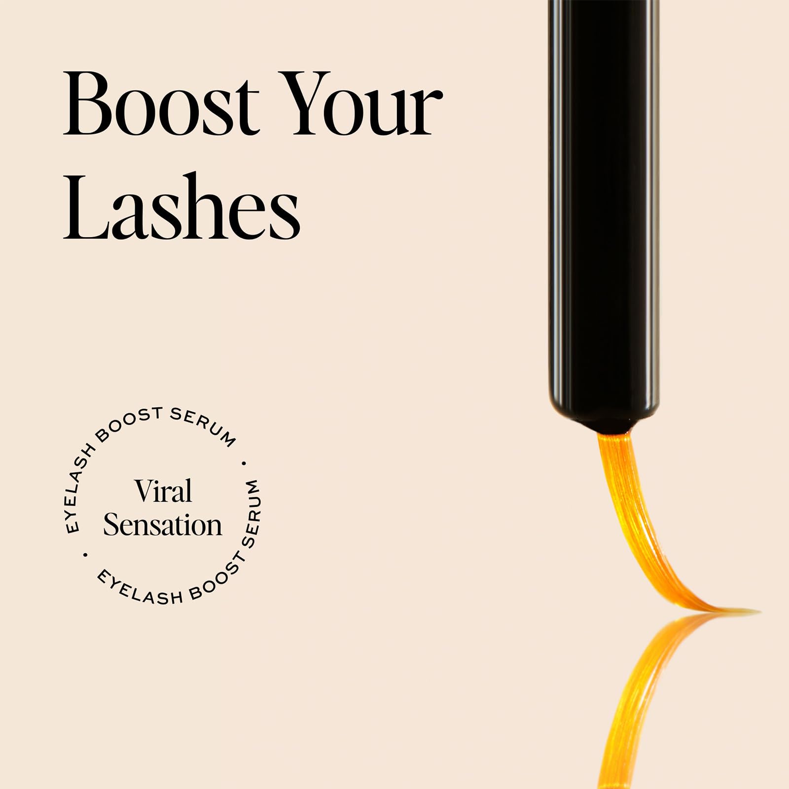 DIME Beauty Eyelash Boost Serum swirl—rich, clean formula texture
