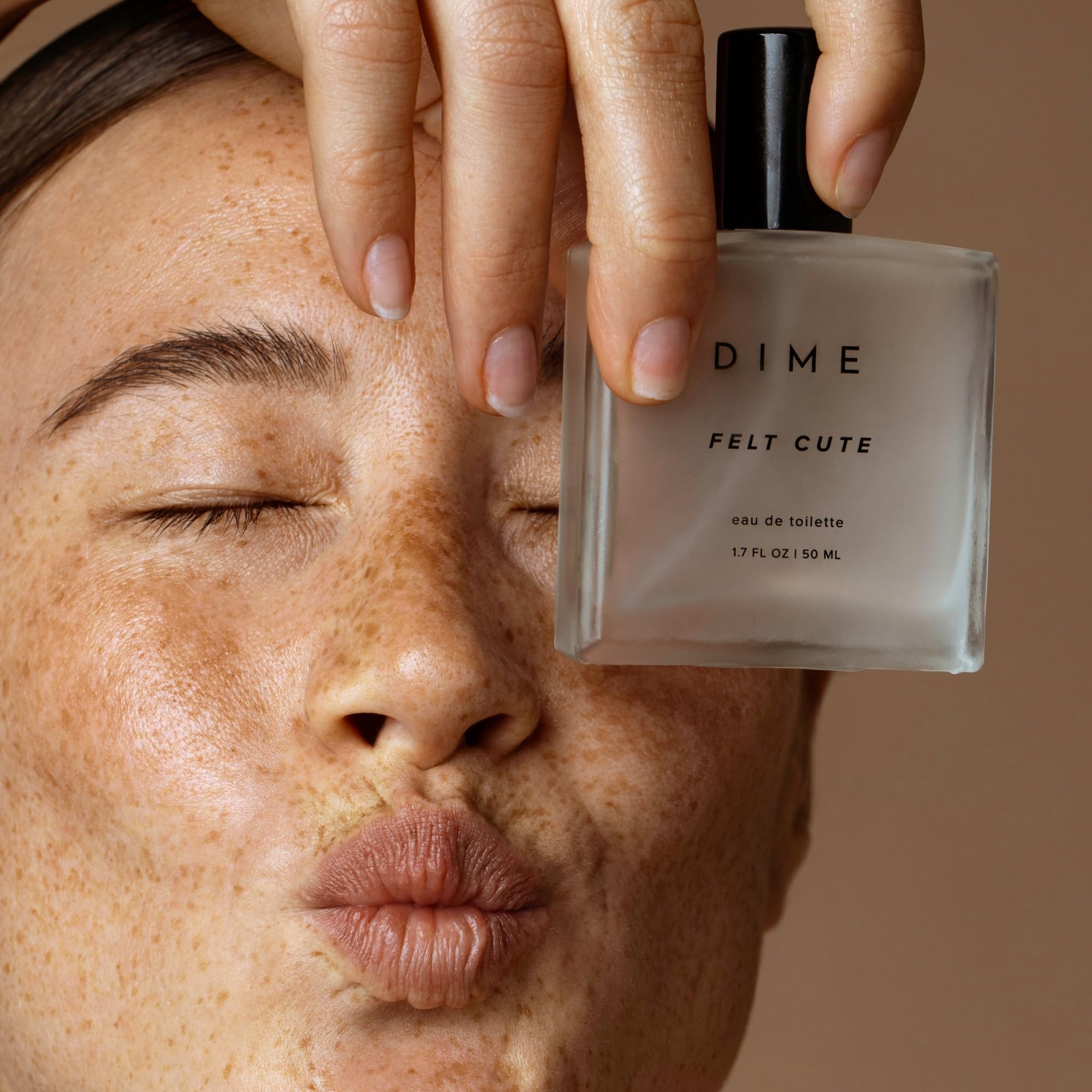 DIME Felt Cute outer box emphasizes vegan, cruelty-free packaging and clean ingredients.