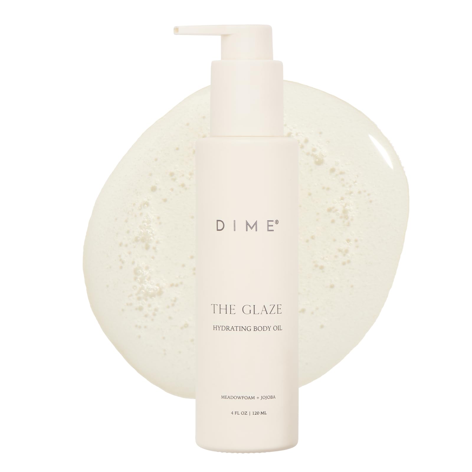 DIME Beauty Glaze Body Oil absorbs quickly for lightweight hydration.