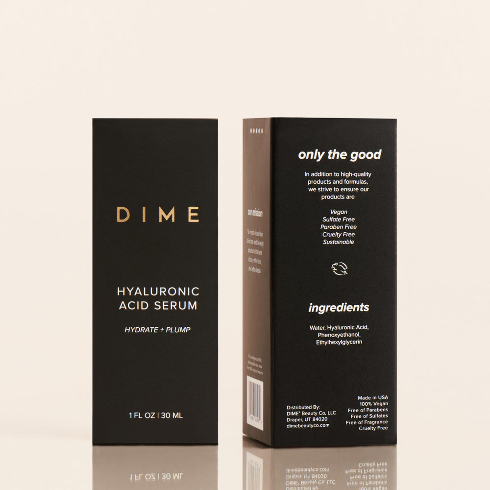 DIME Beauty Hyaluronic Serum anti-aging shot highlights plumping potential