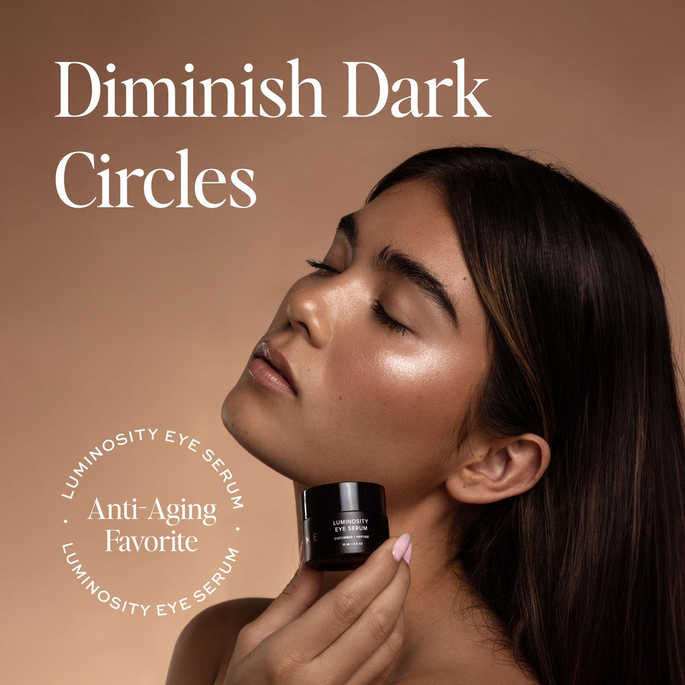 DIME Beauty Luminosity Eye Serum peptides closeup supports skin texture