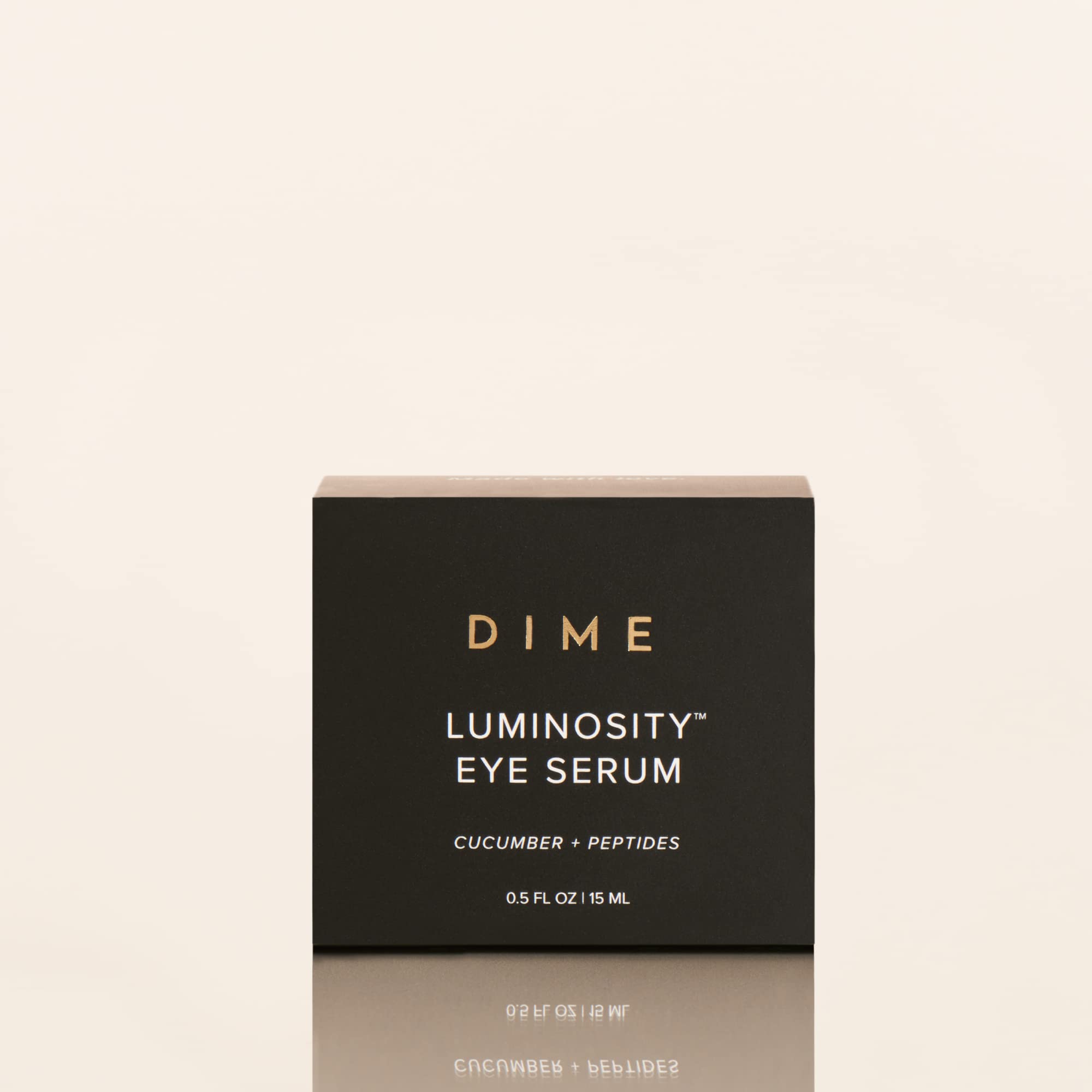 DIME Beauty Luminosity Eye Serum sustainable packaging highlights eco-conscious choice