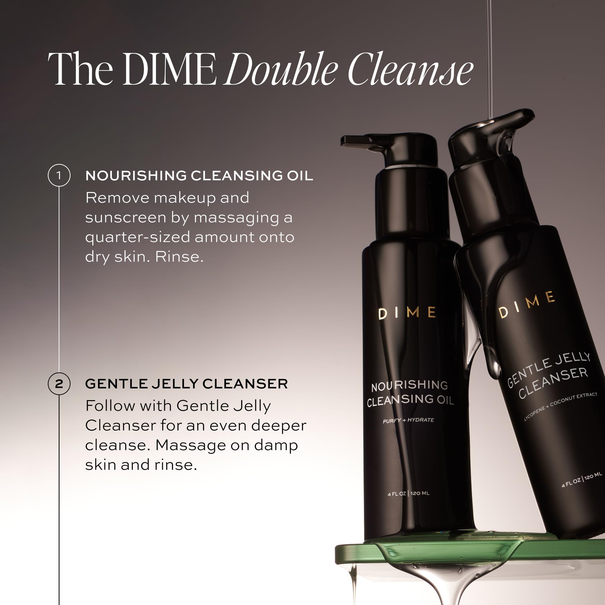 Sustainable packaging of DIME Nourishing Cleansing Oil emphasizes eco-friendly design