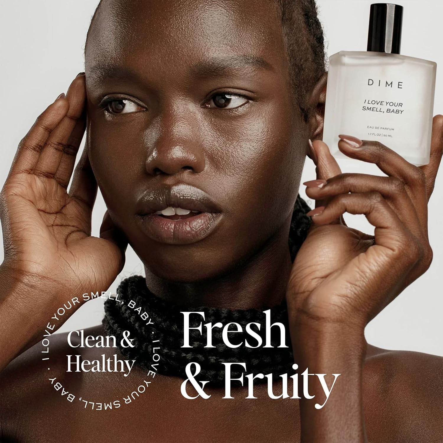 DIME I Love Your Smell, Baby top-notes image highlights lemonade and pomegranate for a lively mood boost.